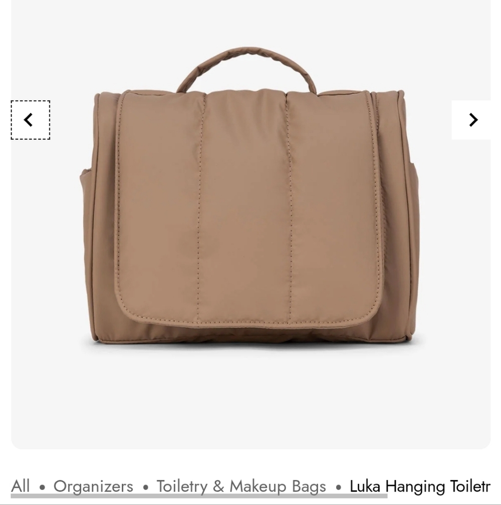 Luka Hanging Toiletry Bag Chocolate